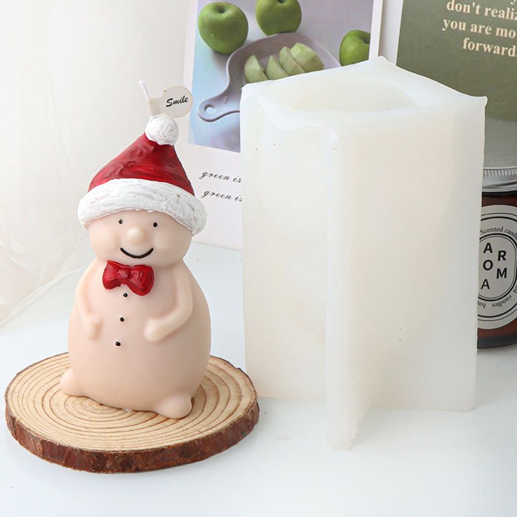 YS Christmas Snowman Series Silicone Candle Mold Christmas Gypsum Decorations Gift Casting Mould DIY Aromatherapy Candle Making