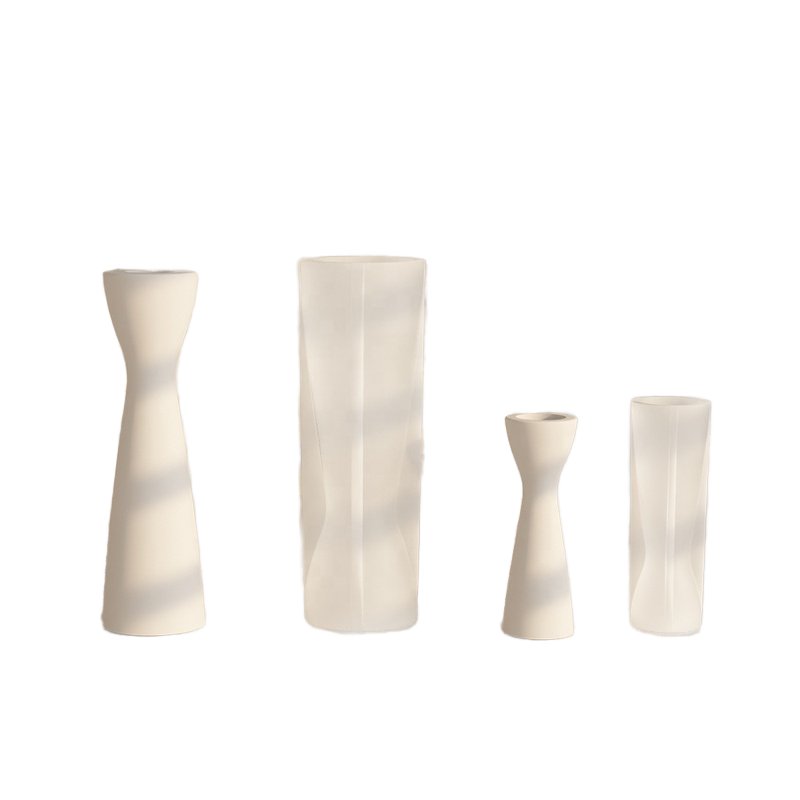 Large Size Cake Decor Tool DIY Candle Holder Vase Silicone Mold Wax Candle Custom Mold 3D Geometry Office Gift Candle Wax Moulds