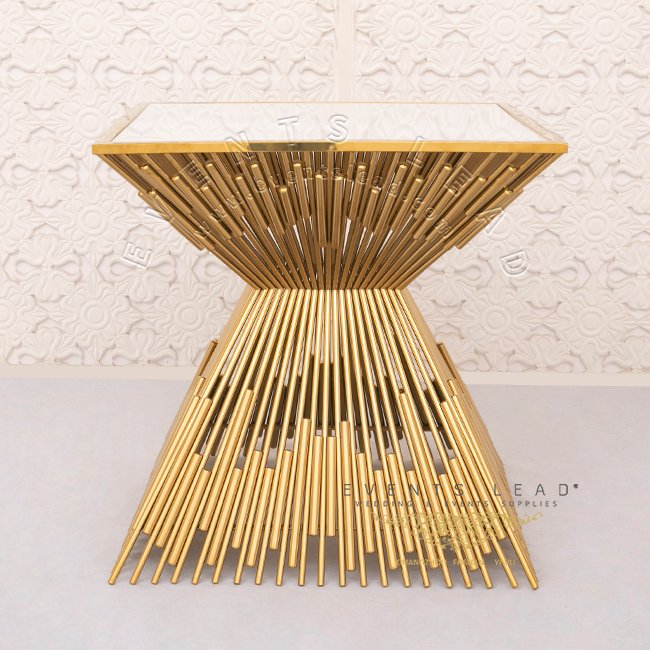 Luxury Modern Special Stainless Wedding Steel Tube Gold Cake Table