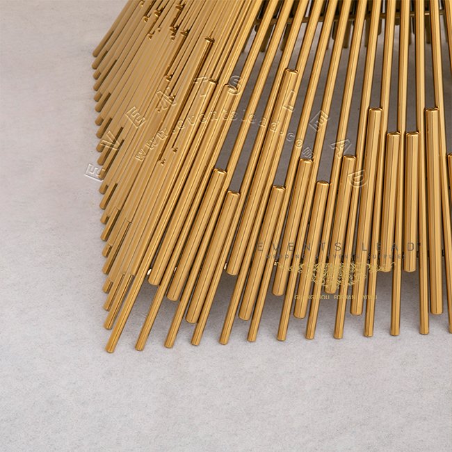 Luxury Modern Special Stainless Wedding Steel Tube Gold Cake Table