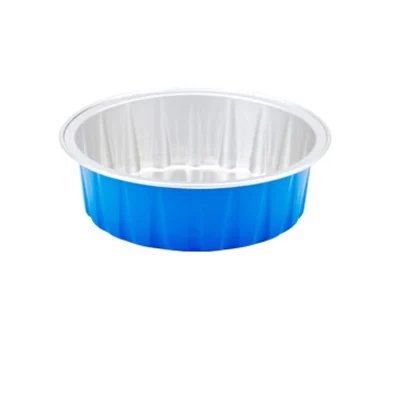 Round Disposable Dessert Container Mini Aluminum Foil Food Cups Muffin Cupcake Baking Mold Mousse Jelly Puddeing Cake Mold