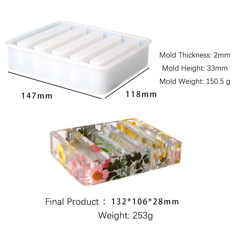 Triangle and round Resin Coaster Silicone Mold with Bottom Bracket Includes Storage Box for Convenient Candle Moulds Usage