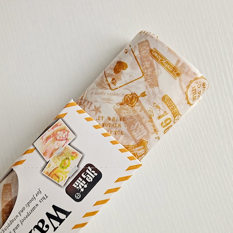 Wholesale Custom Wedding Birthday Party Supplies Food Grade Meat Bread Cake Waxed Coated Wrapping Paper Bag Printed Wax Paper