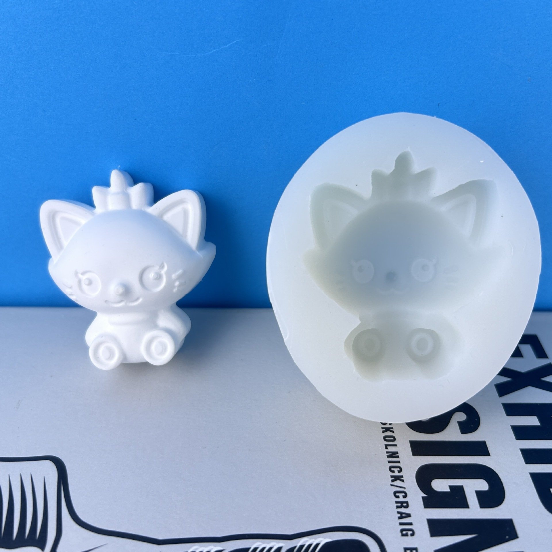 YS 2D Mini Cartoon Anime Character Candle Silicone Mold DIY Aromatherapy Soap Decoration Gypsum Clay Mold Cake Making Home Decor
