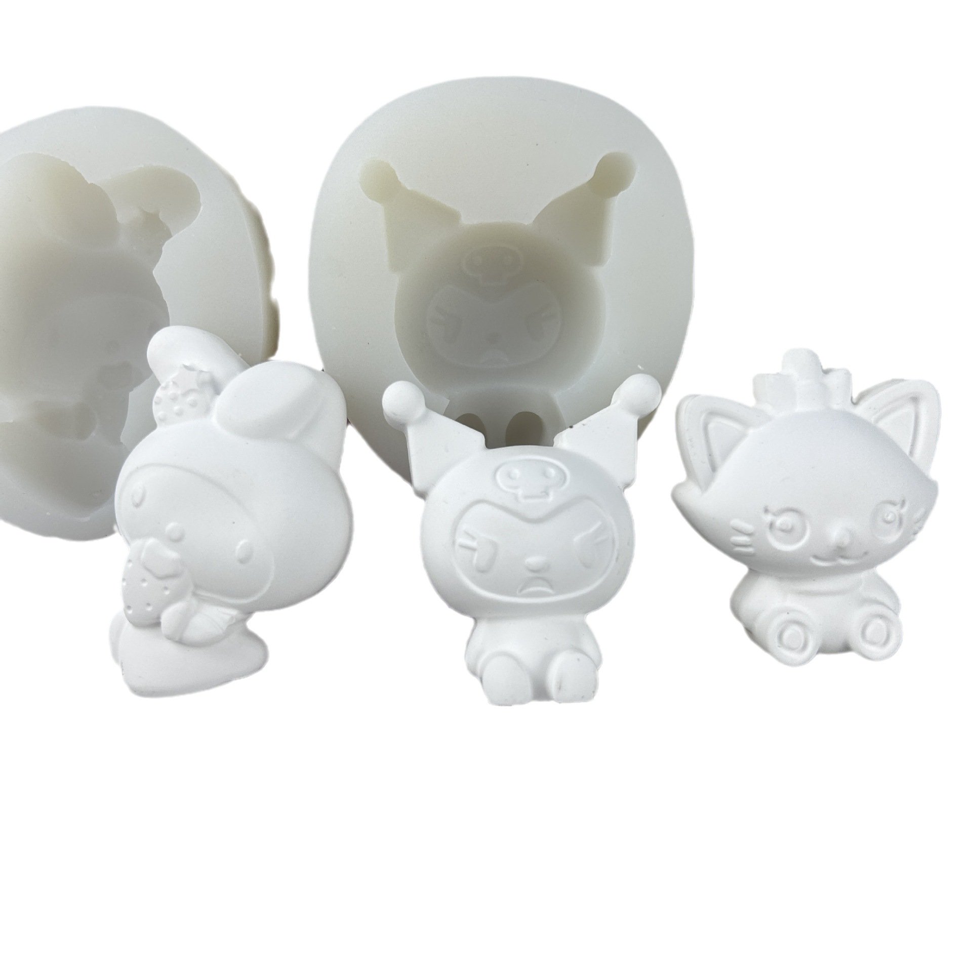 YS 2D Mini Cartoon Anime Character Candle Silicone Mold DIY Aromatherapy Soap Decoration Gypsum Clay Mold Cake Making Home Decor