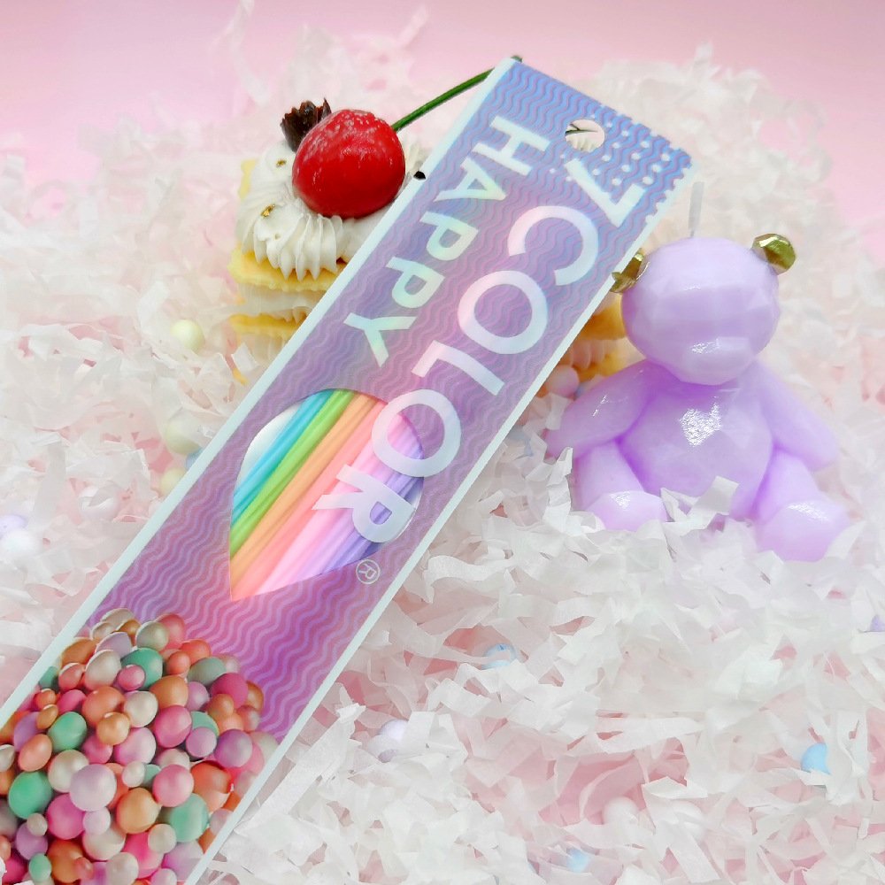 7pcs Rainbow Curve Birthday Candle Cake Decoration Creative Holiday Party Digital Candle Cake Decorating Supplies Cupcake Topper