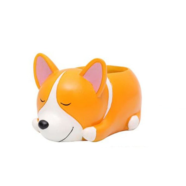 YS Custom DIY 3D Lie Dog Flower Pot Vase Plant Mold Flower Arrangement Container Decor Ornaments Candle Plaster Mold Tools