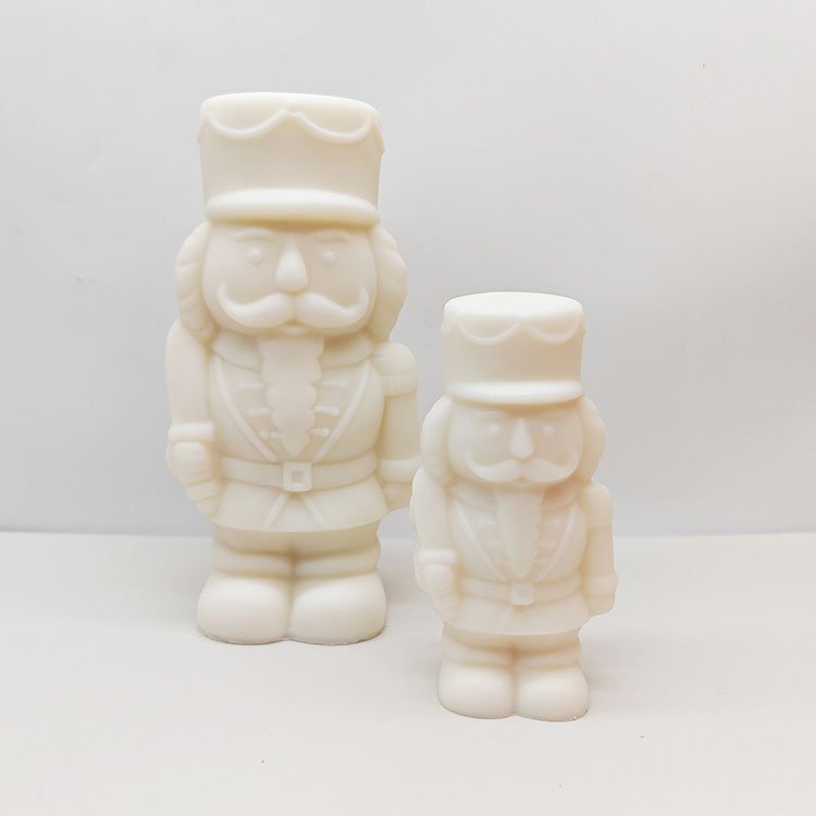Nutcracker Silicone Candle Molds Home Gypsum Ornaments Christmas Decorations Casting Mould DIY Soy Aromatherapy Candle Making
