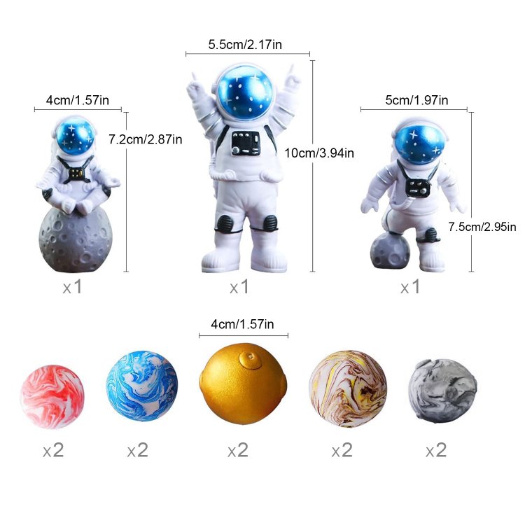 Outer Space Party Supplies Galaxy Cake Topper Decor for Birthday Party Cake Decoration