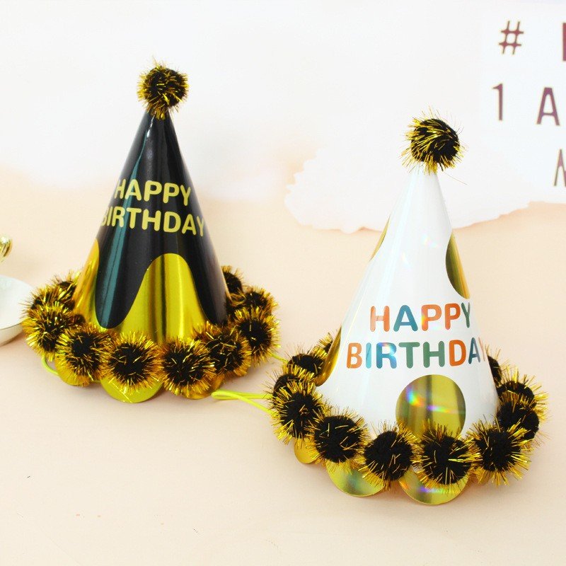 Wholesale Happy Birthday Paper Hats Prince Princess Crown Paper Cap Party Decorations Happy Birthday Hat Paper Cake Party Hat