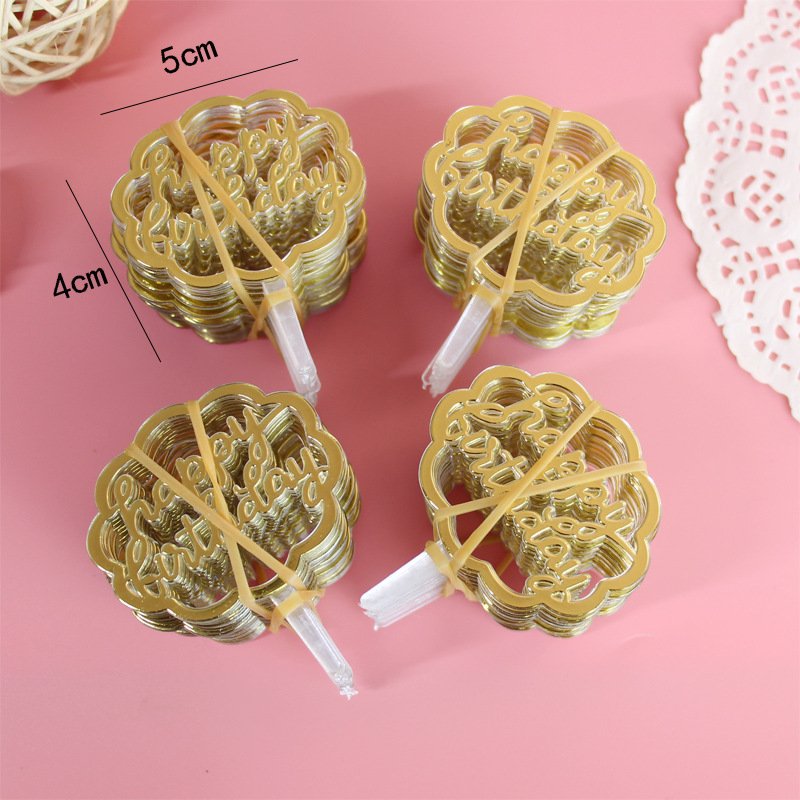 100pcs Happy Birthday Cake Toppers Color Plastic Happy Birthday English Letters Cake Decoration Supplies Baking Decor Wholesale