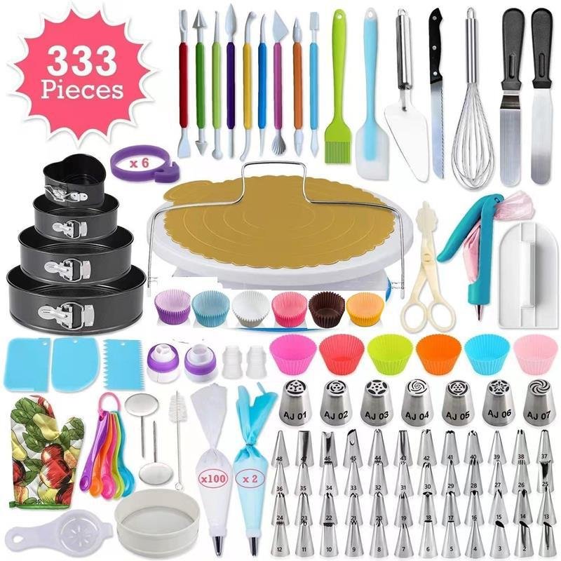 Factory 333pcs cake set Cake Decorating Supplies Kit Baking Pastry Tools Baking Accessories cake tools baking tools sets