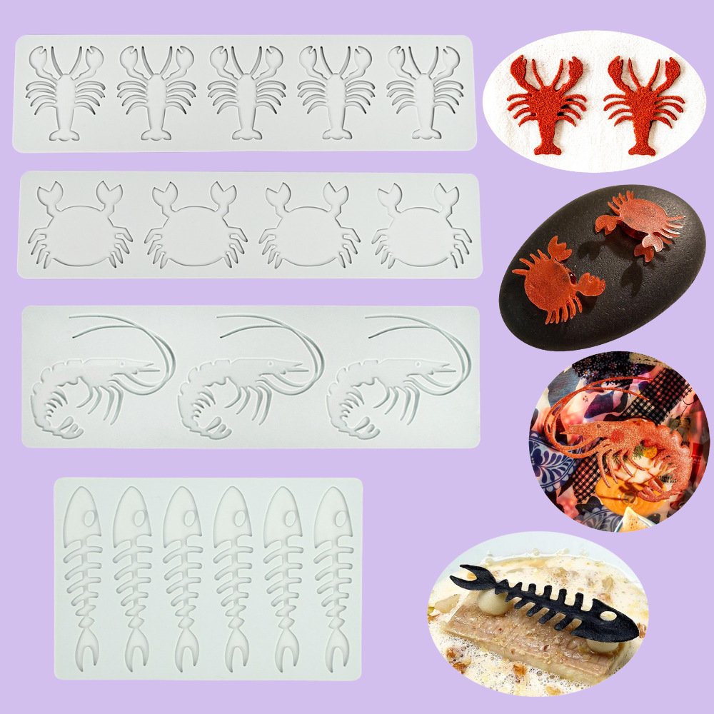 Early Riser Seafood Silicone Lace Mat Cake Decorating Mold Dessert Tools Baking Supplies Silicone Fondant Mold