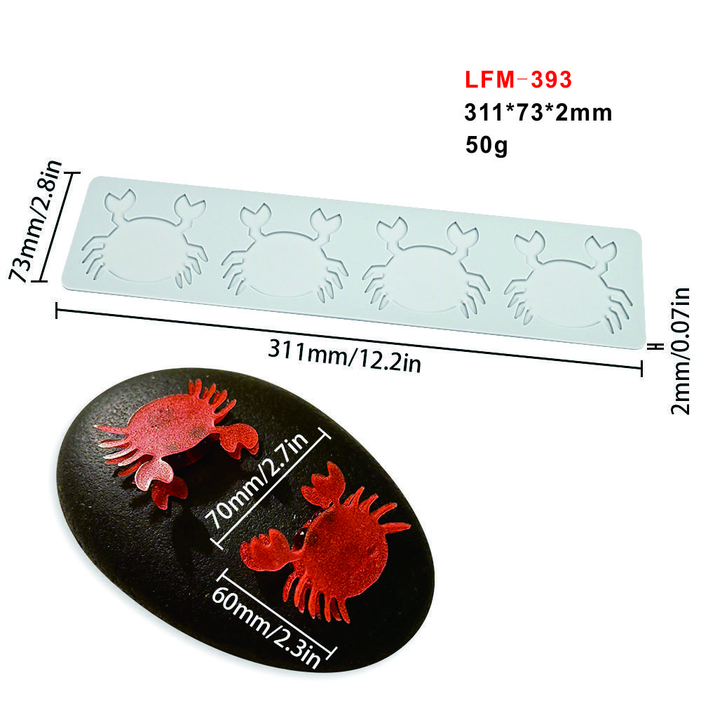 Early Riser Seafood Silicone Lace Mat Cake Decorating Mold Dessert Tools Baking Supplies Silicone Fondant Mold