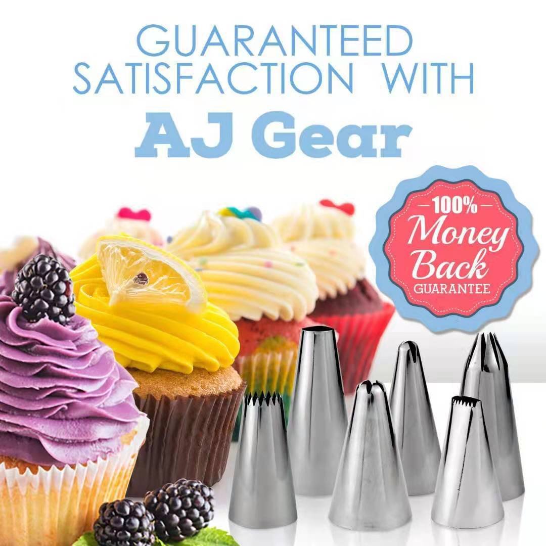 207pcs Plastic & Silicone Cake Decorating Mouth Set Turntable Sugar Turning Tool Color Measuring Spoon Baking Set
