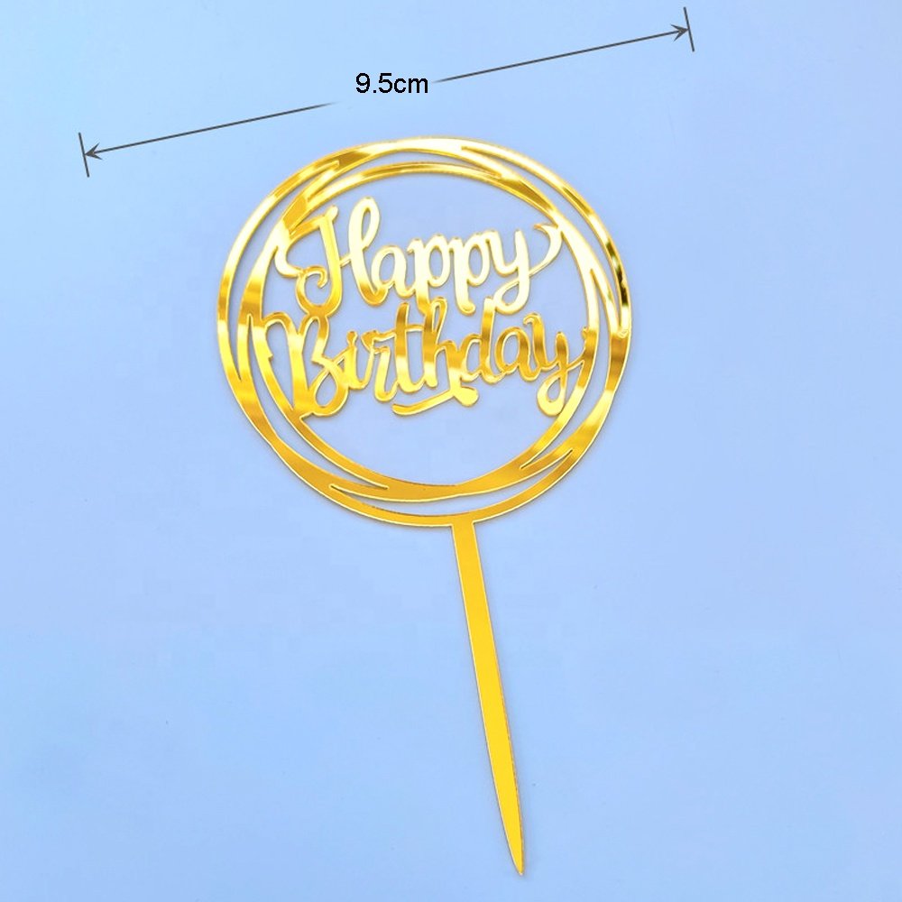 Happy Birthday Acrylic Crown Cake Decoration Topper Toppers for Kids Happy Birthday Party Cake Decor Supplies