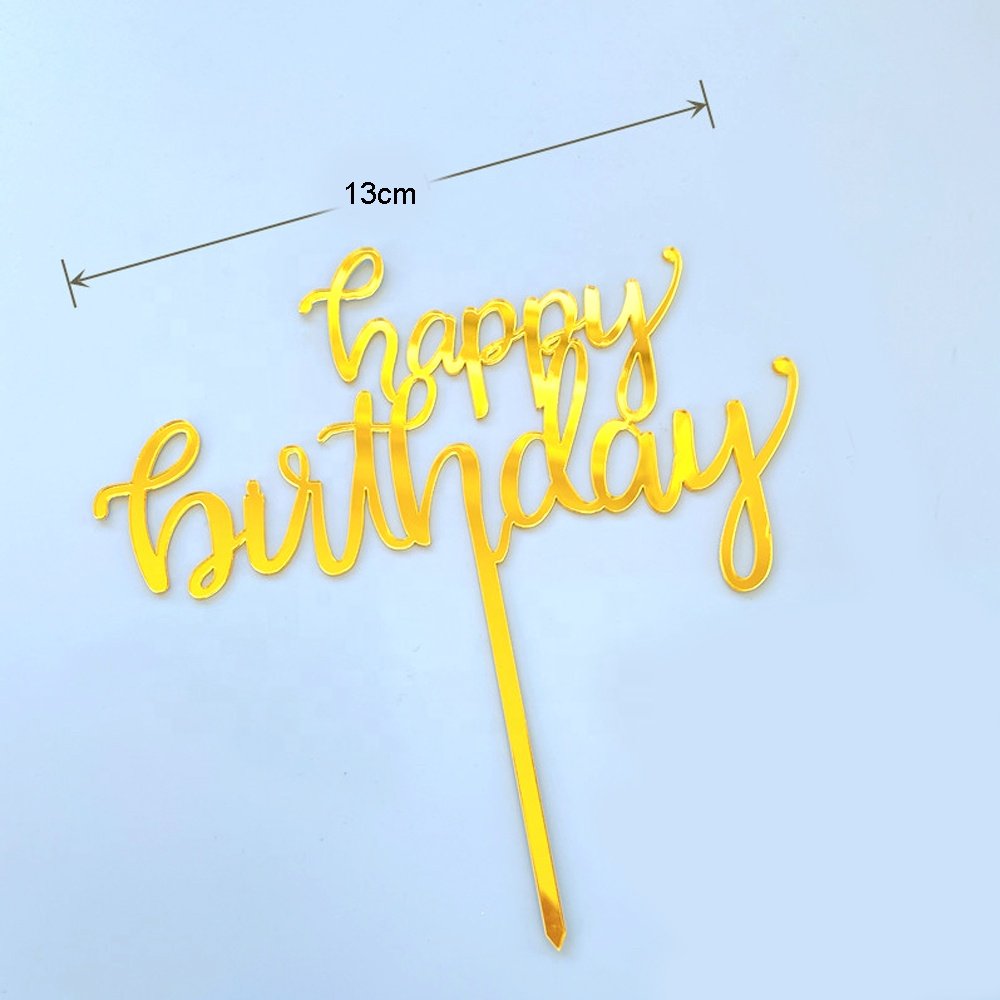 Happy Birthday Acrylic Crown Cake Decoration Topper Toppers for Kids Happy Birthday Party Cake Decor Supplies