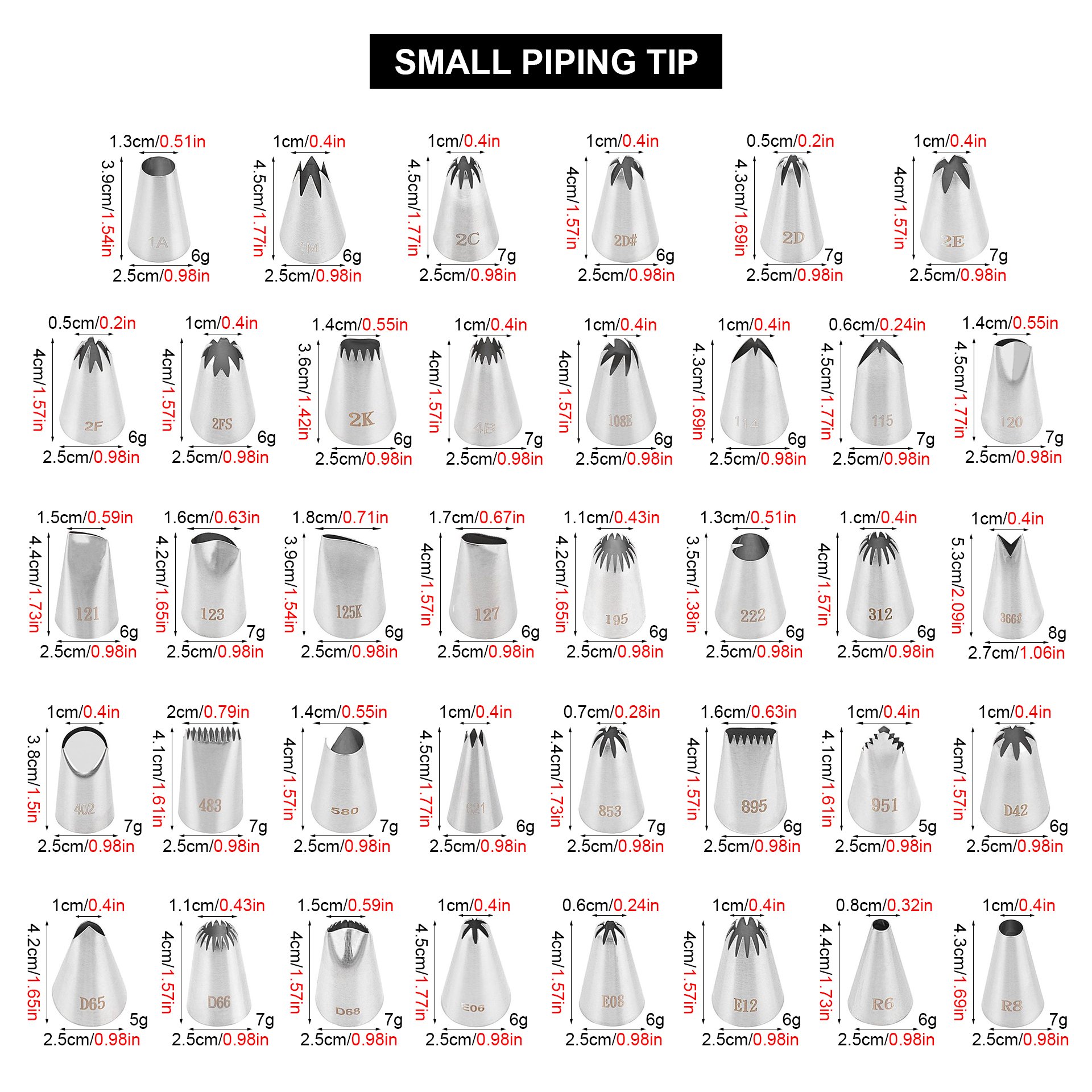 Wholesale 304 Stainless Steel Russian Piping Nozzle Baking Pastry Decorating Supplies Cake Nozzles Tools
