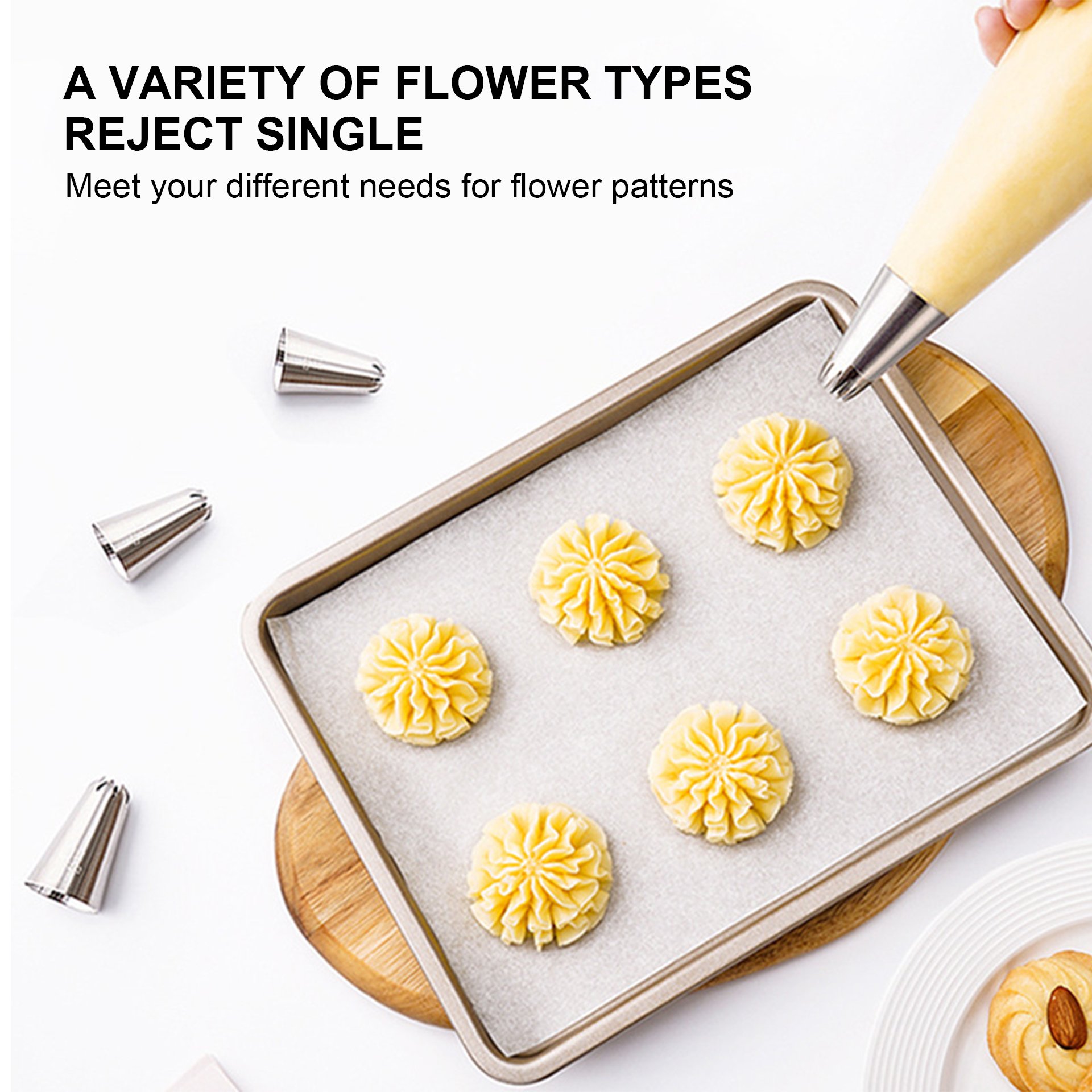 Wholesale 304 Stainless Steel Russian Piping Nozzle Baking Pastry Decorating Supplies Cake Nozzles Tools