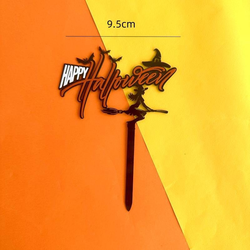 New Halloween cake decorating supplies Castle Bat Double acrylic cake topper halloween party decoration