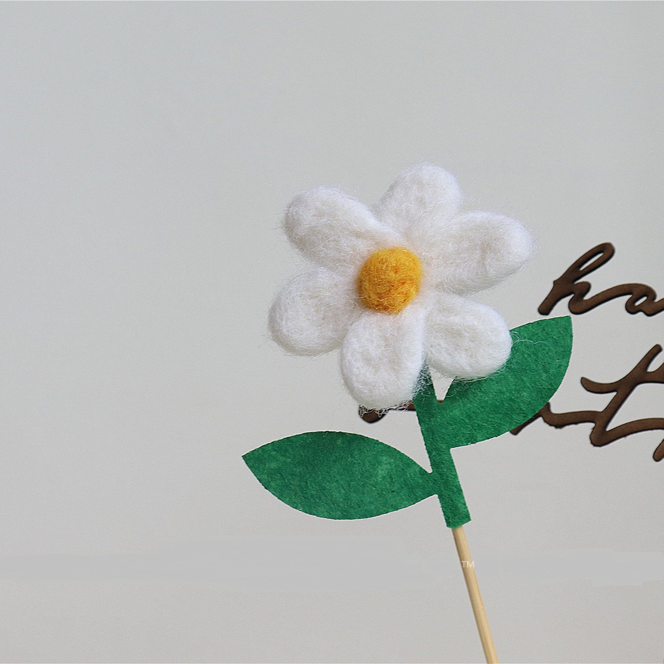 LEMON Ins Daisy Flower Wedding Cake Topper Engagement Anniversary Party Decorations Supplies Birthday Valentine's Day