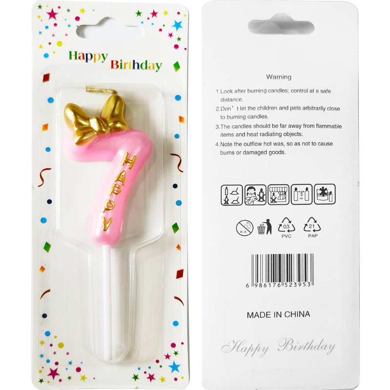 Digital birthday candle children's first birthday cake decoration ornaments creative romantic flame bow cute plug-in