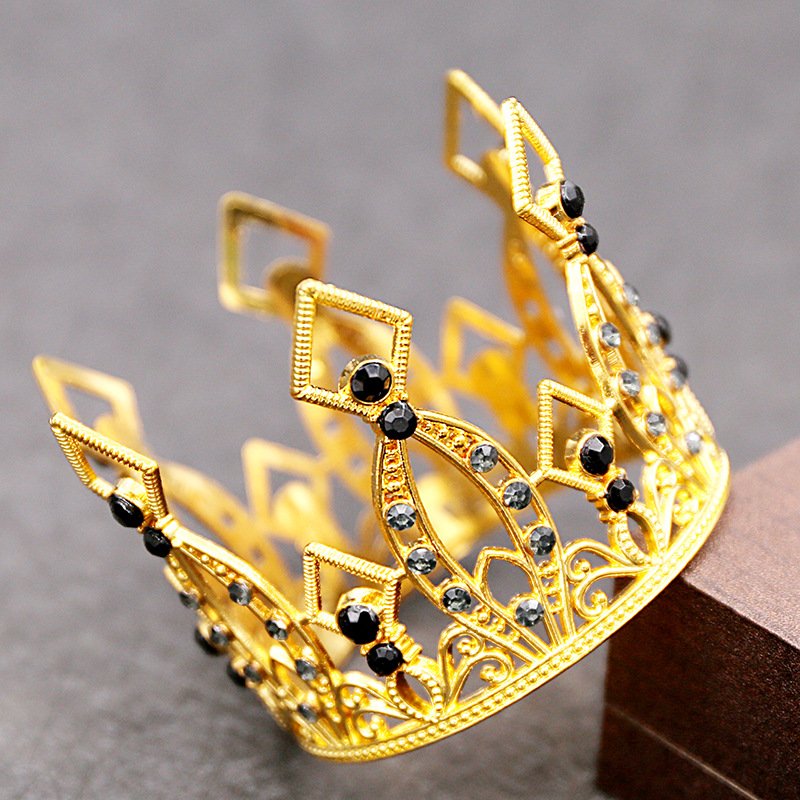 Alloy pearl trumpet cake decoration crown birthday party baking ornament children crown bouquet accessories floral materials