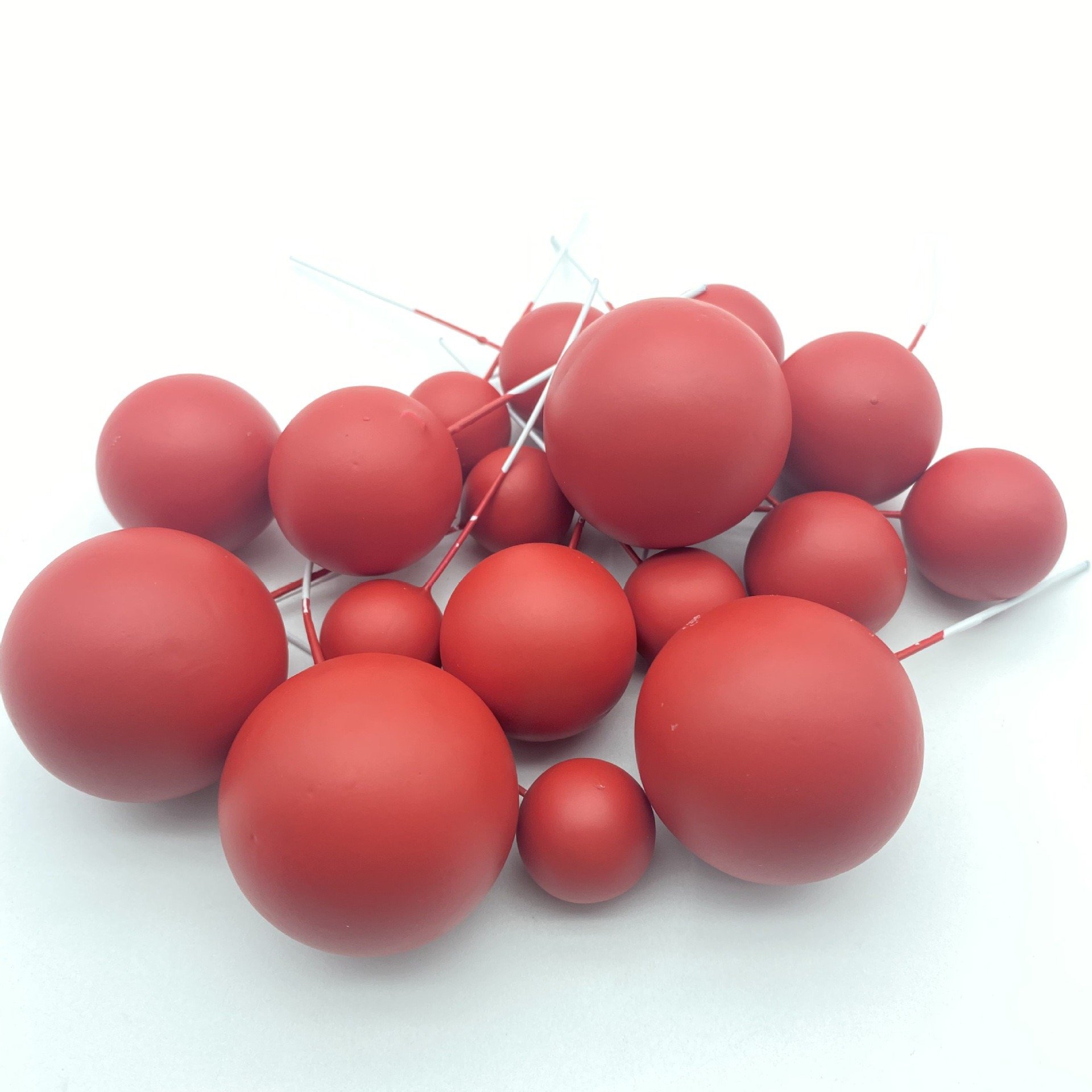 Cake Topper Mini Balloons Decorations for Birthday Cake Decorating and Christmas Party Red Green Gold white matte ball