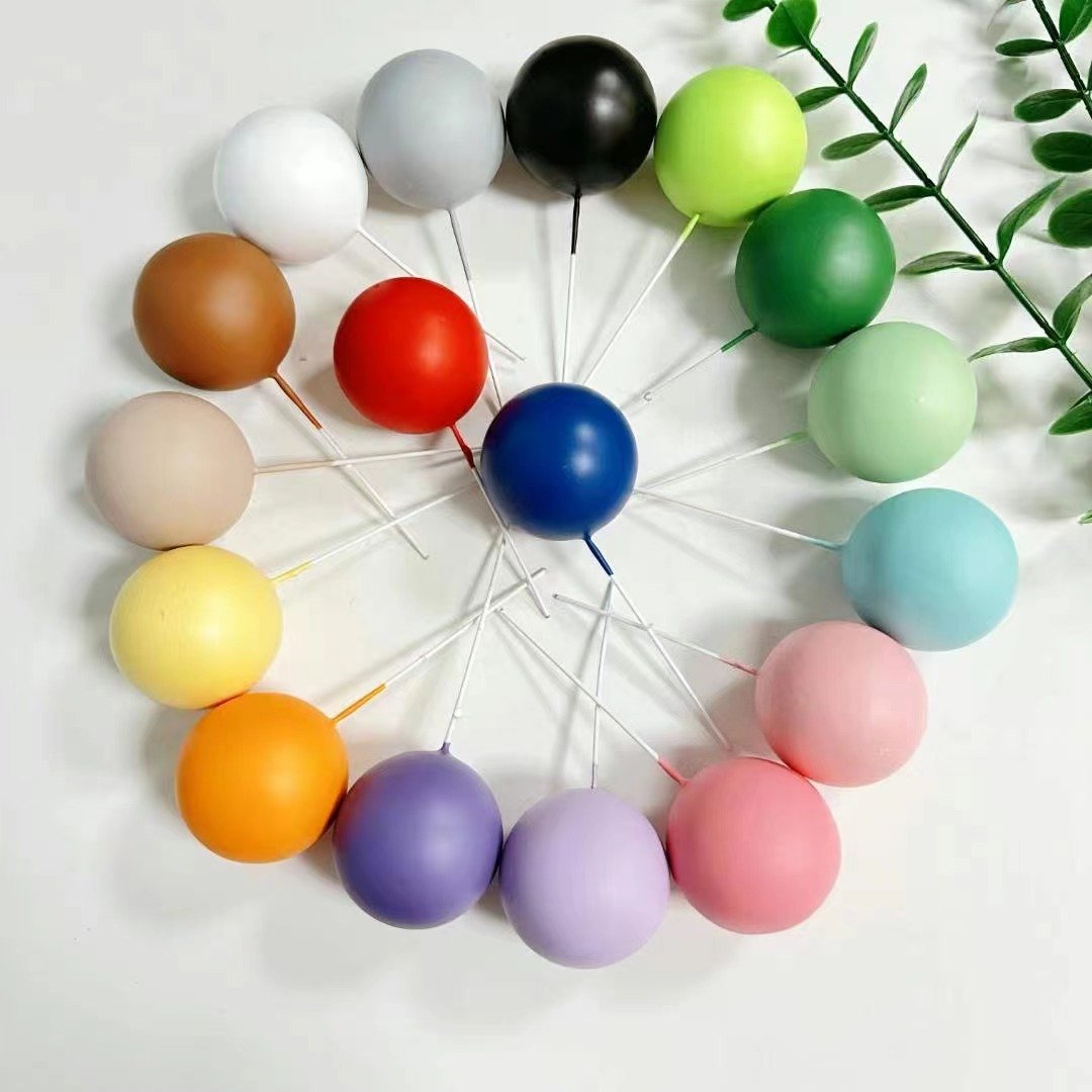 Cake Topper Mini Balloons Decorations for Birthday Cake Decorating and Christmas Party Red Green Gold white matte ball