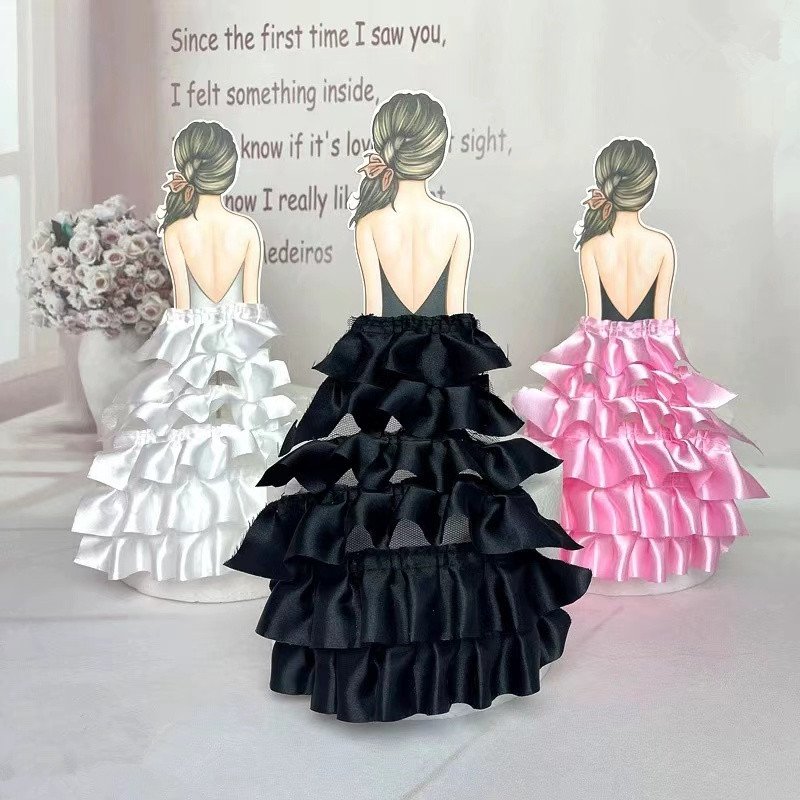 1PC Queen's Day Happy Birthday Baking Cake Topper Decoration Back View Skirt Goddess Festival Happy Bow Cake Decorating Supplies
