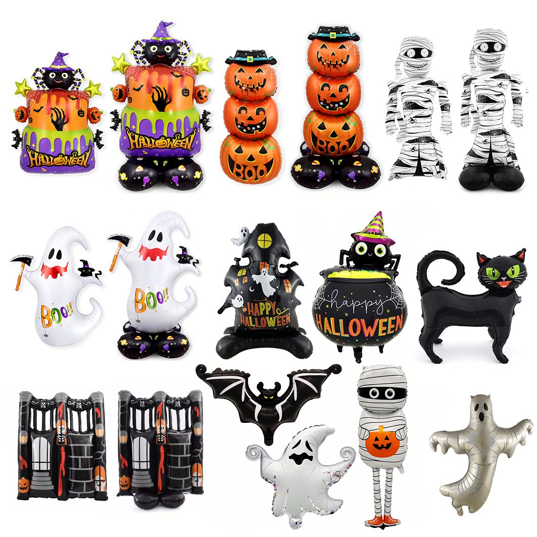 Halloween Foil Balloon Ghost Festival Terror Head Pumpkin Halloween Theme Party Balloons Decoration Supplies Balloons Ghost Toys