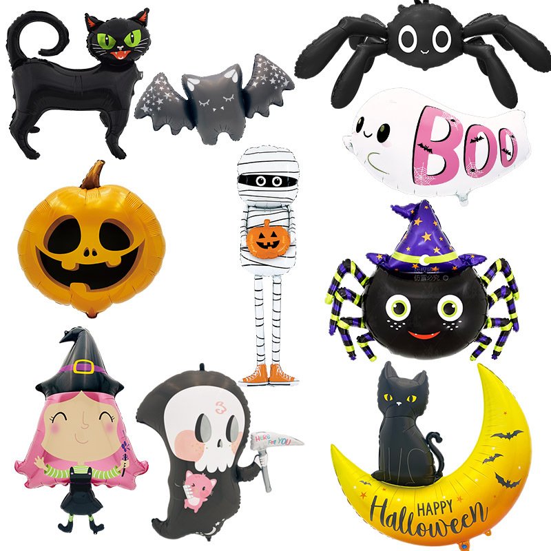 Halloween Foil Balloon Ghost Festival Terror Head Pumpkin Halloween Theme Party Balloons Decoration Supplies Balloons Ghost Toys