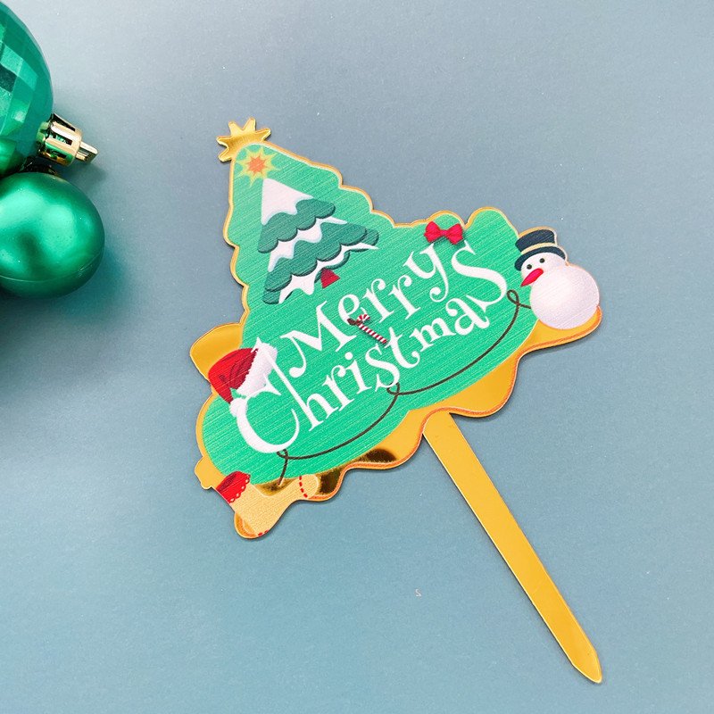Christmas cake toppers wholesale xmas cake decoration cake decorating supplies santa snowmwan acrylic cupcake toppers