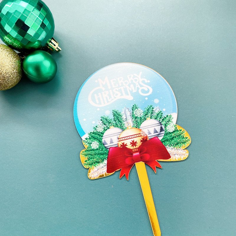 Christmas cake toppers wholesale xmas cake decoration cake decorating supplies santa snowmwan acrylic cupcake toppers
