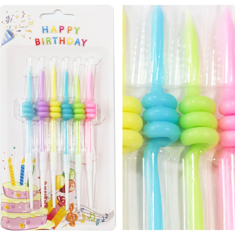 Curve candles individually packaged romantic party smokeless candles birthday cake dessert decoration plug-in supplies