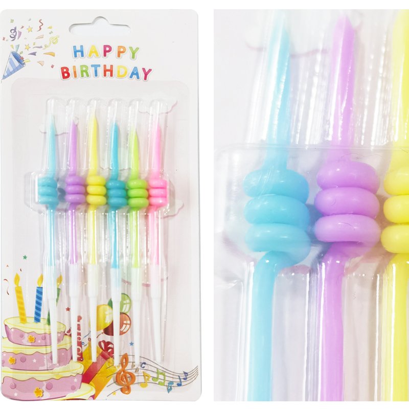 Curve candles individually packaged romantic party smokeless candles birthday cake dessert decoration plug-in supplies