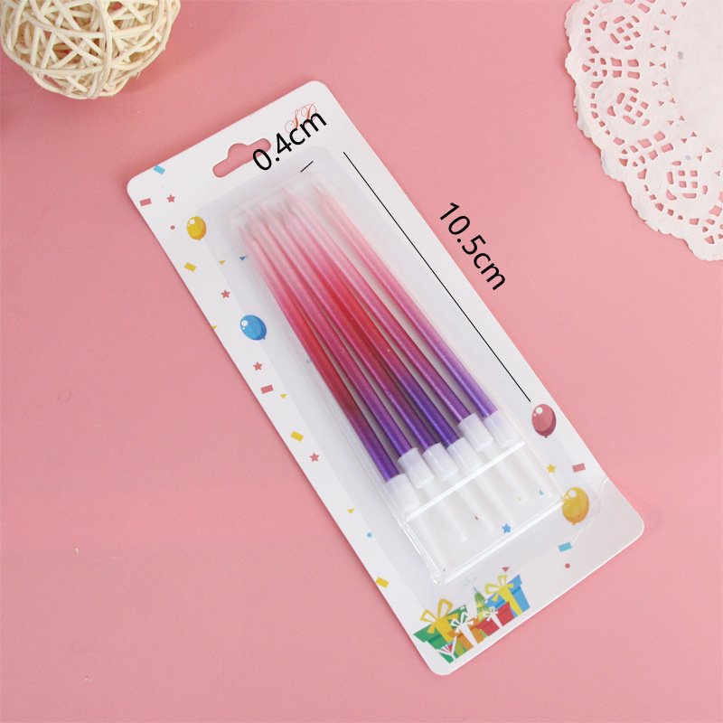 Hot Selling Dual Color Candle Candles Rainbow Gradient Colors Birthday Candles Cake Decorations Birthday Party Supplies
