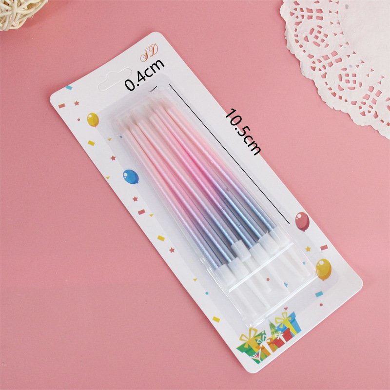 Hot Selling Dual Color Candle Candles Rainbow Gradient Colors Birthday Candles Cake Decorations Birthday Party Supplies