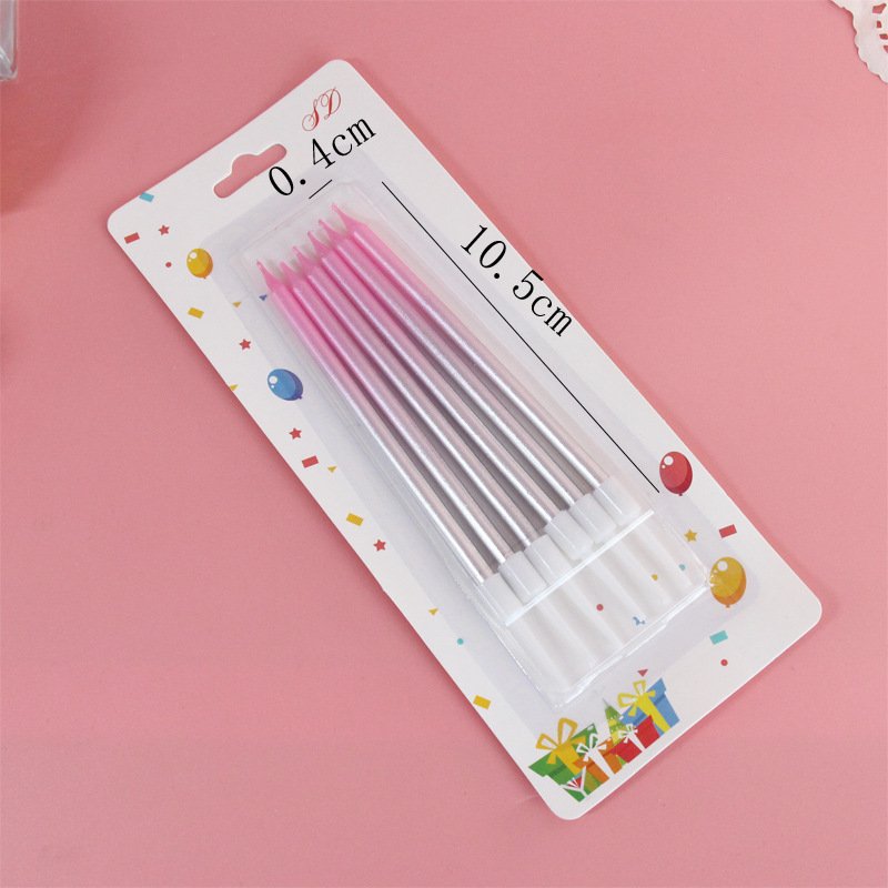Hot Selling Dual Color Candle Candles Rainbow Gradient Colors Birthday Candles Cake Decorations Birthday Party Supplies