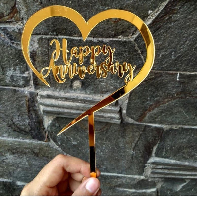Custom Personalized Gold Flash Acrylic Cake Gift Pack for Christmas Decoration Wedding and Birthday Letter Cake Toppers