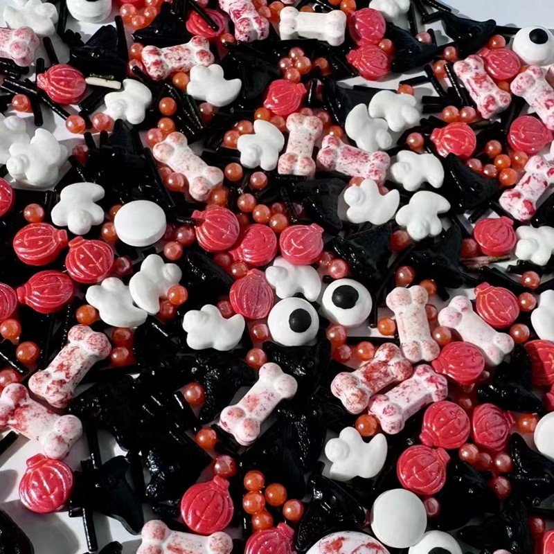 Halloween sprinkles pumpkin bone bloodeyes tombstone bat human head sprinkle comestibles cake decorating supplies