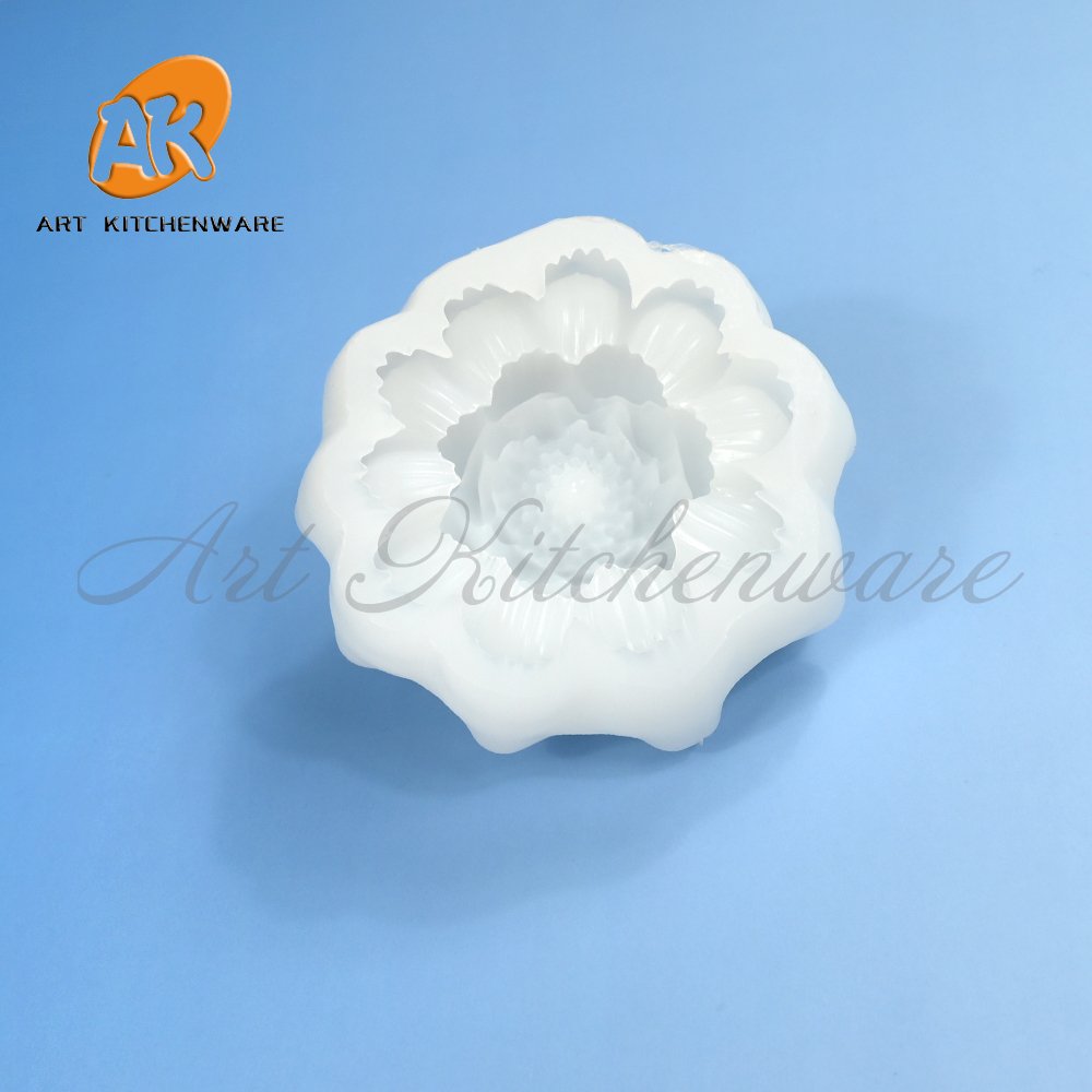 AK Custom Lotus 3d Silicone Candle Mold Molde Soap Plaster Resin Molds DIY Art Flowers 3d Ice Chocolate Mould Cake Decorations