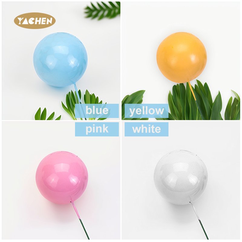 Yachen cake decoration supplies 10pcs/bag 2 3 4 cm golden silver foam ball cake topper cupcake cake insert topper
