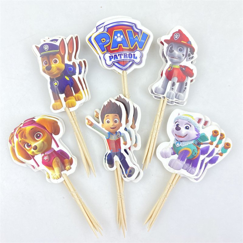 Cartoon cake decorations for children's birthday party cake toppers cartoon character prints cake decorating supplies