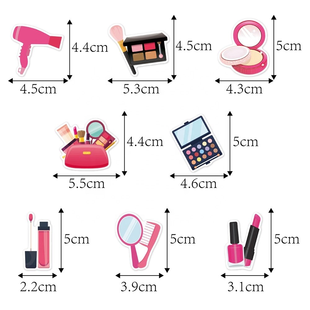 Makeup Spa Birthday Party Decorations Party Banner Cupcake Toppers for Girls Birthday Bridal Shower Cosmetics Party Supplies