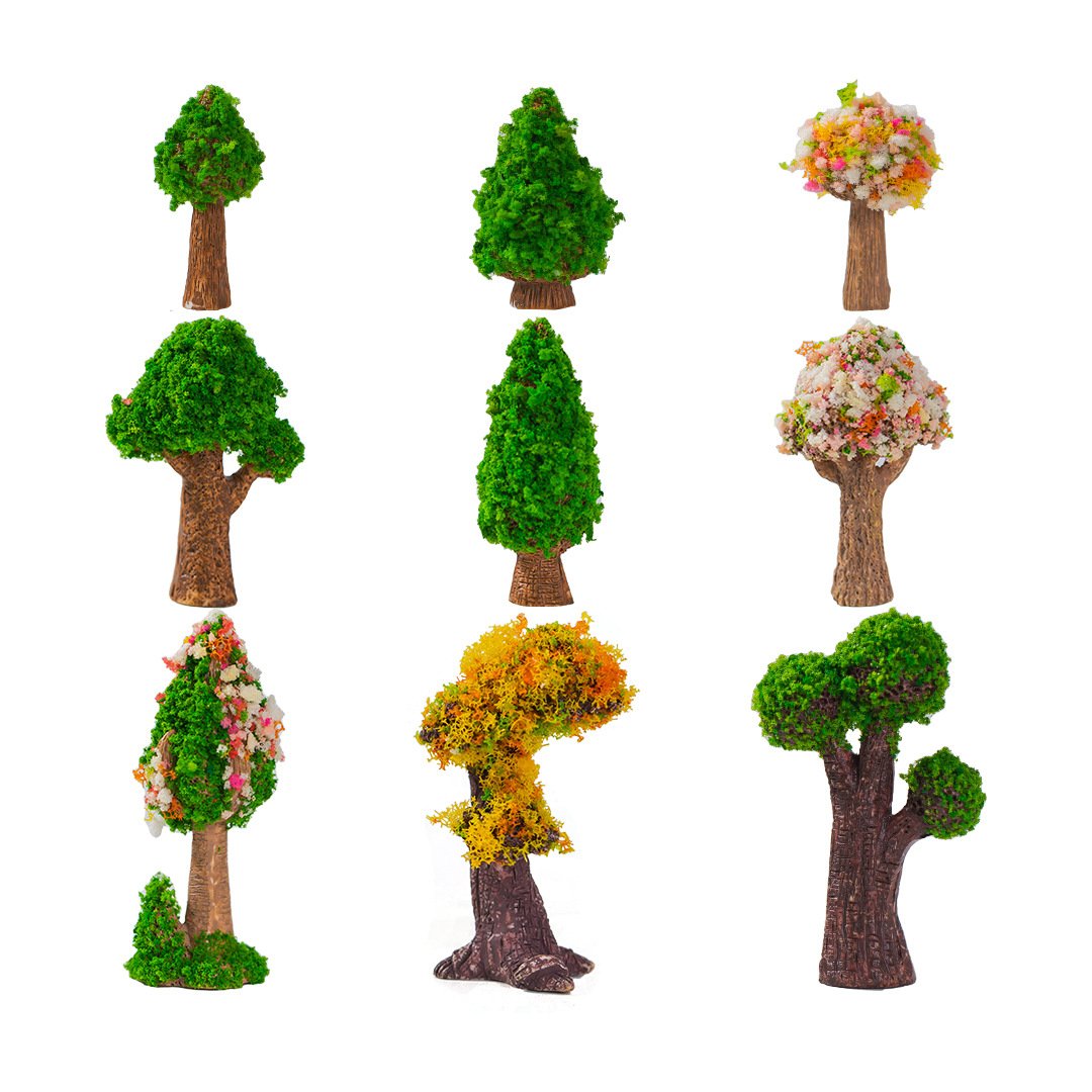 CP014 Cute Artificial Tree Resin Crafts Mini Micro Landscape Ornaments Miniatures Art Decor Accessories Table Home Decoration