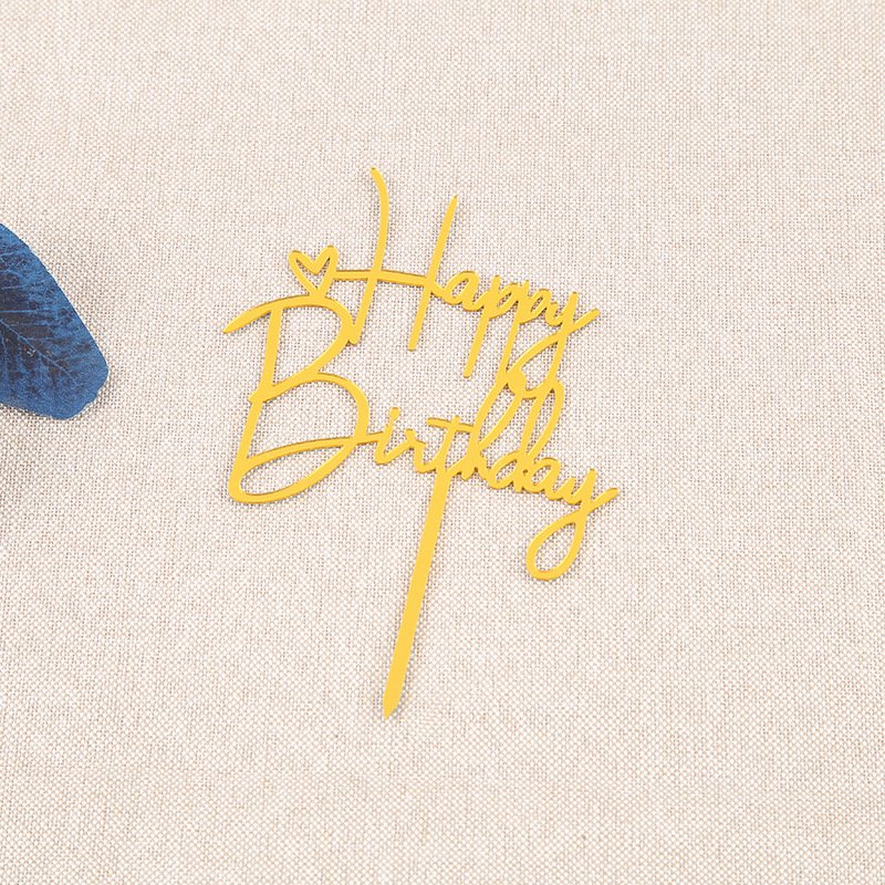New cake decoration happy birthday acrylic cake topper baking decoration
