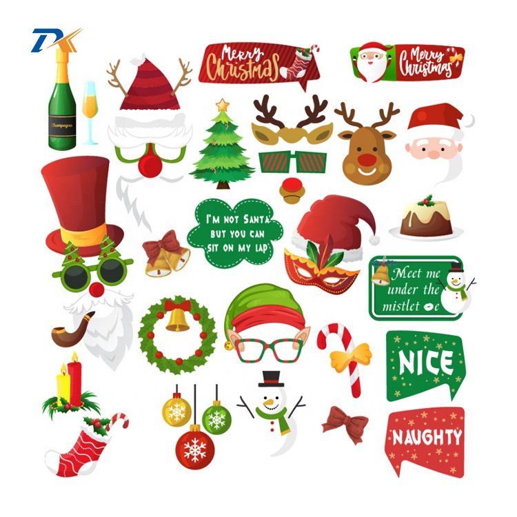 2022 creative birthday Christmas party decoration scene arrangement party glasses Happy holidays children girls boys cake hat he