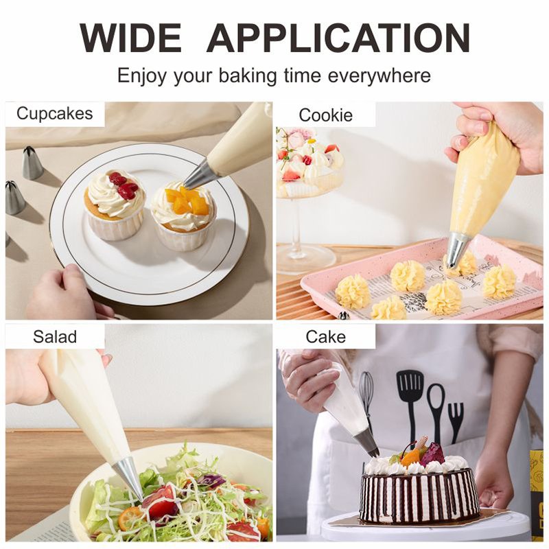 Cake Tools And Accessories 52Pcs Icing Piping Tips Cream Nozzles Set Cake Decorating Supplies With Storage Box