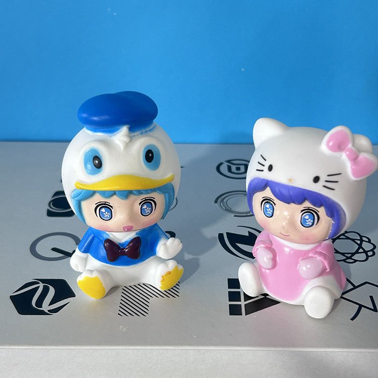 3D Mini cartoon characters Candle Silicone Mold Aromatherapy Soap Ornament Epoxy Resin Clay Mould Cake Making Molds Home Decors